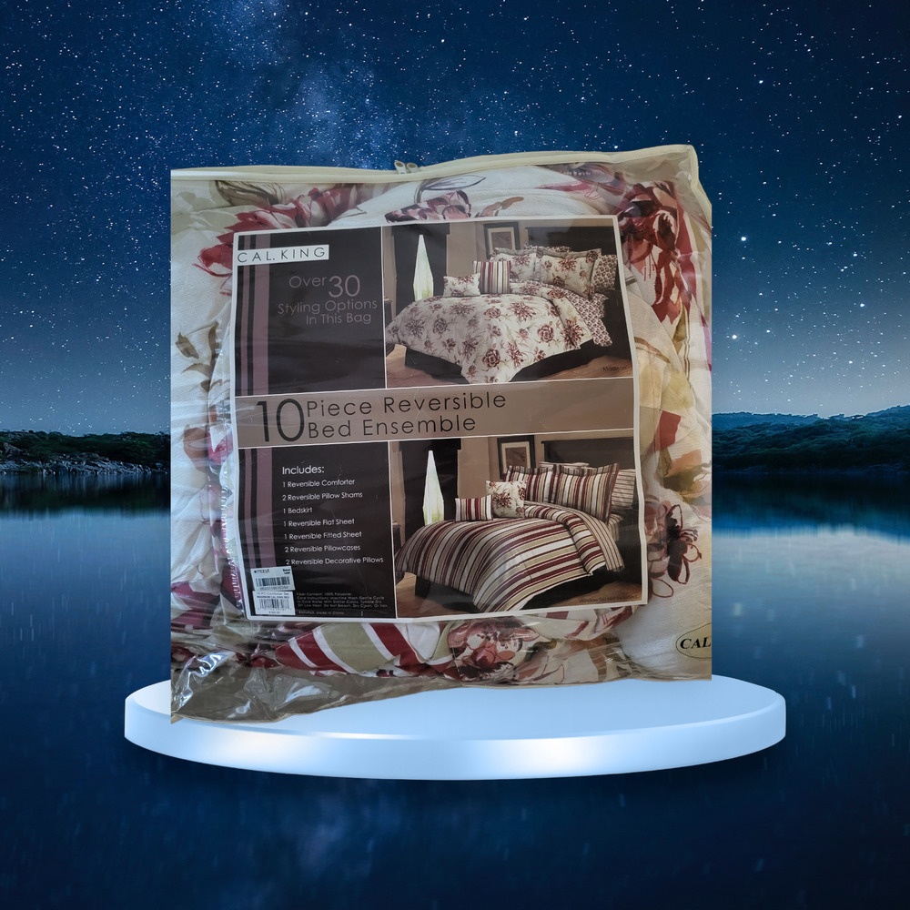 Copied - 10-Piece King Size Reversible Bed Ensemble-Complete Pack